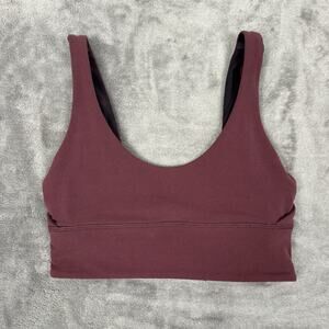 Lululemon Women's‎ Reversible Maroon and Black Camo Bra Size 4